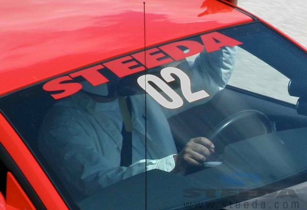 Steeda Windshield Decal - Red